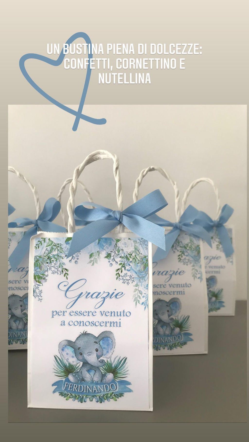 Bustine nascita personalizzate