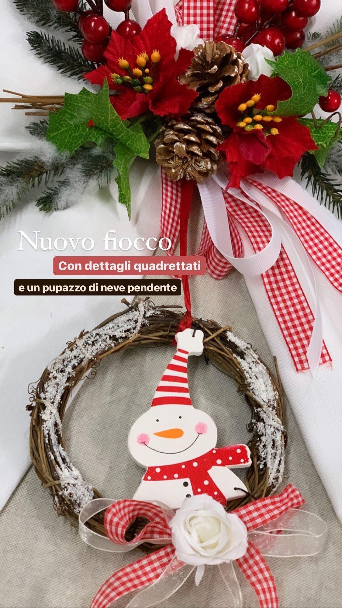 Fiocco bianco 30cm decorato