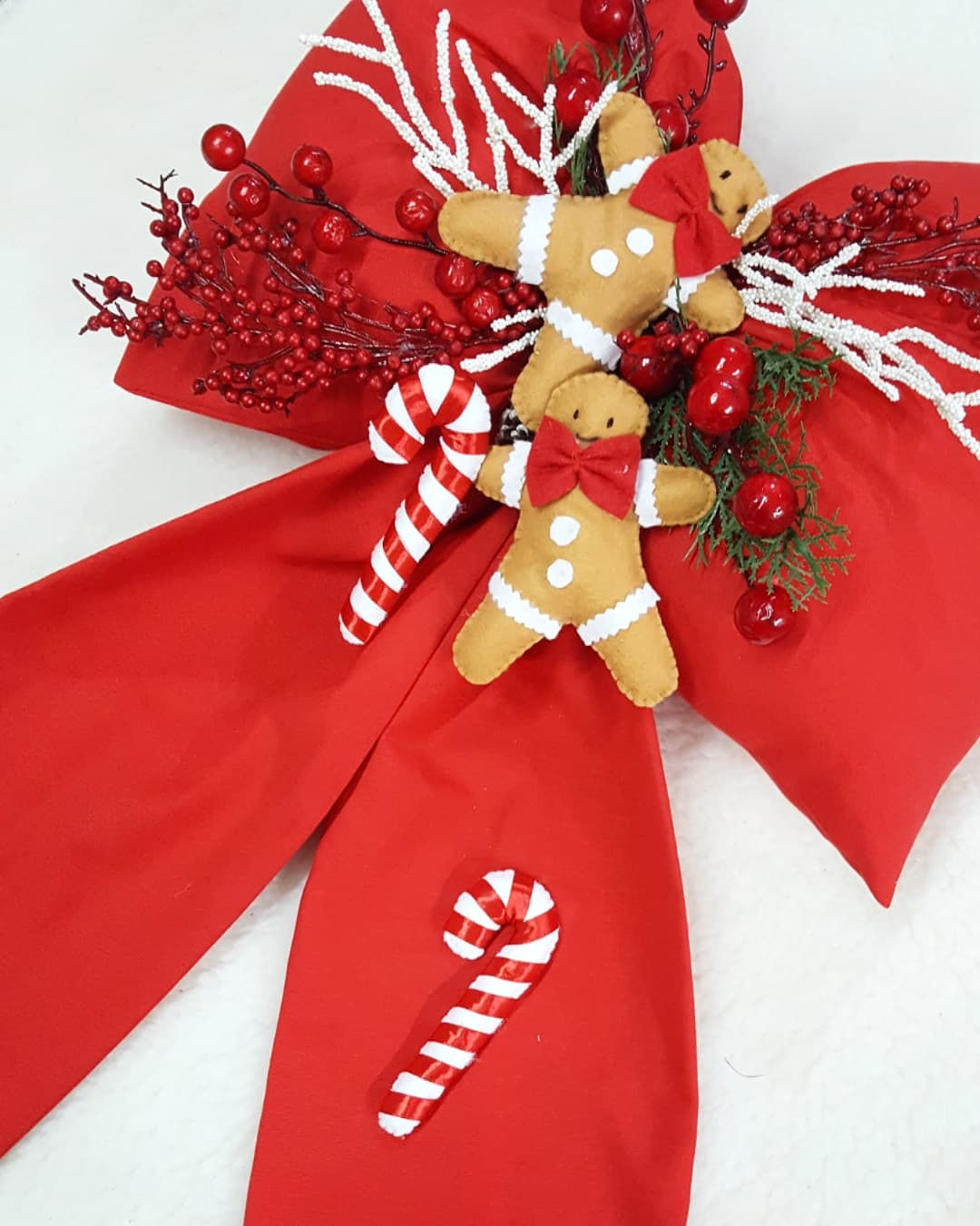 Fiocco con omini e candy cane