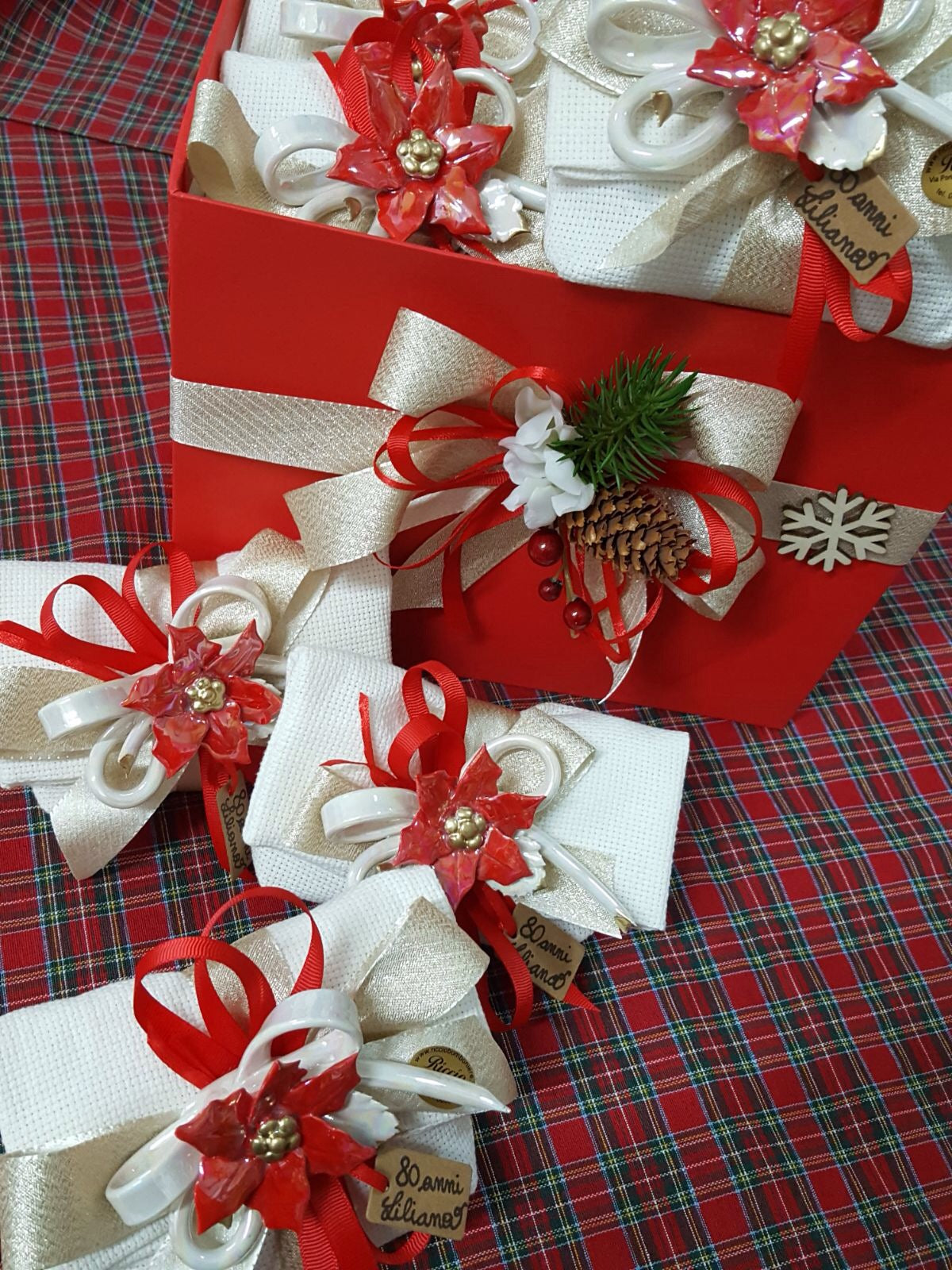 Stella di Natale segnaposto o bomboniera compleanno