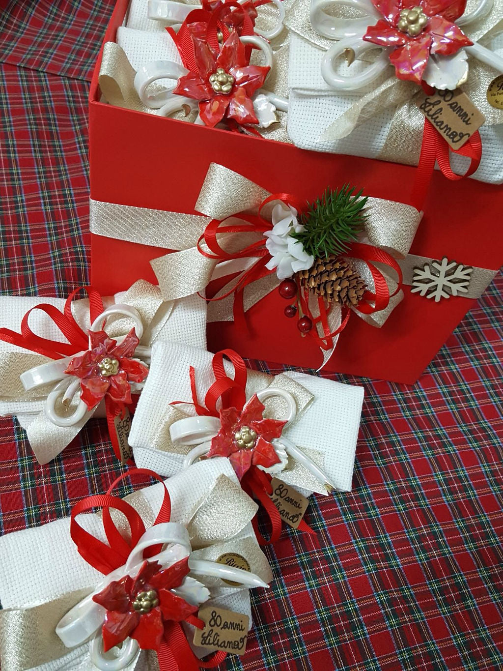 Stella di Natale segnaposto o bomboniera compleanno