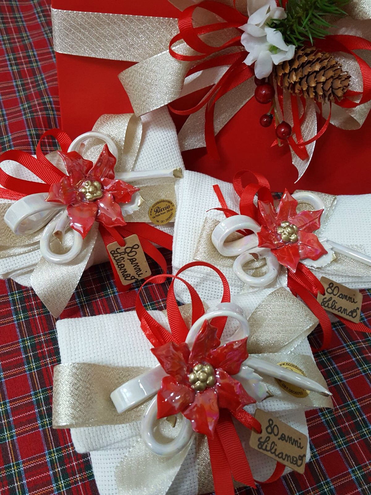Stella di Natale segnaposto o bomboniera compleanno