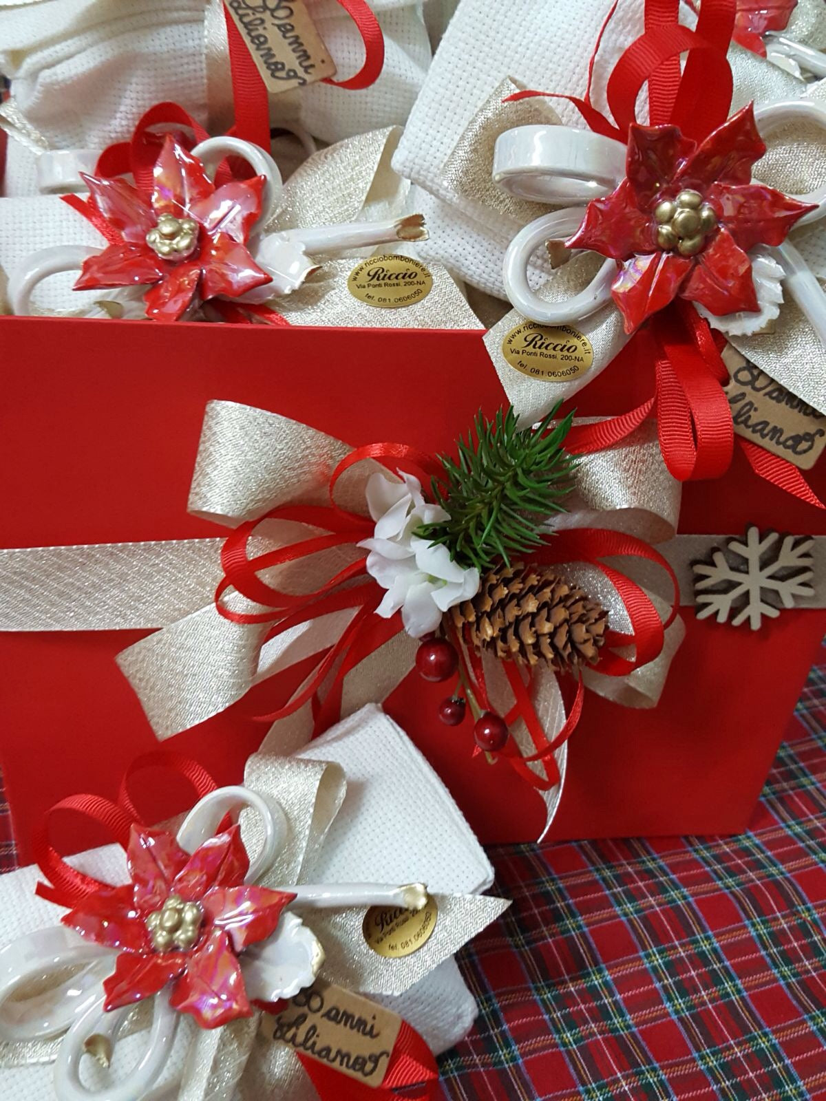 Stella di Natale segnaposto o bomboniera compleanno
