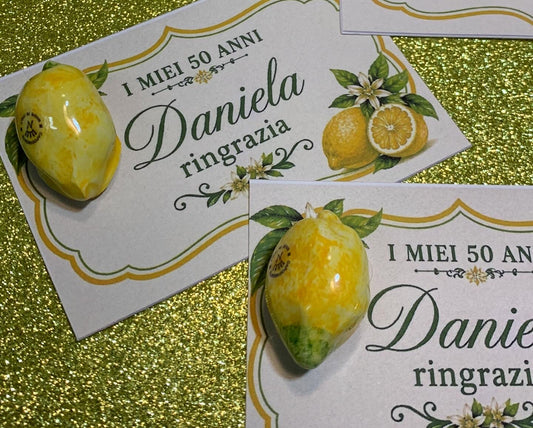 Segnaposto limone singolo in ceramica
