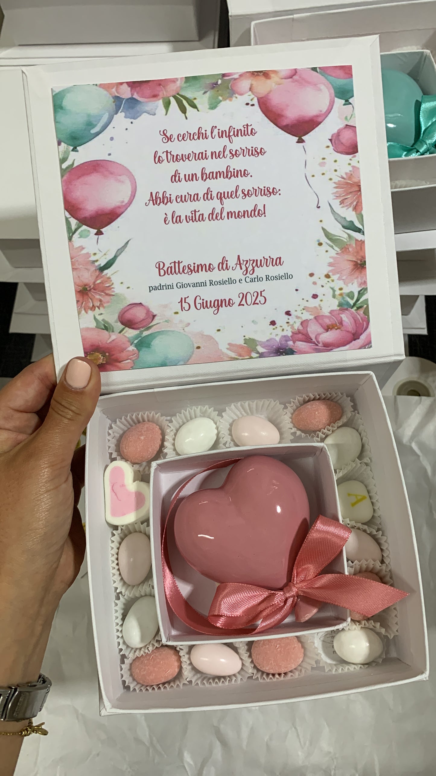 Cuore palloncino in ceramica