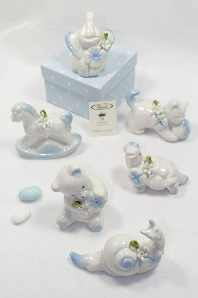 Animaletti in ceramica orso gatto cavallo a dondolo in ceramica di Capodimonte