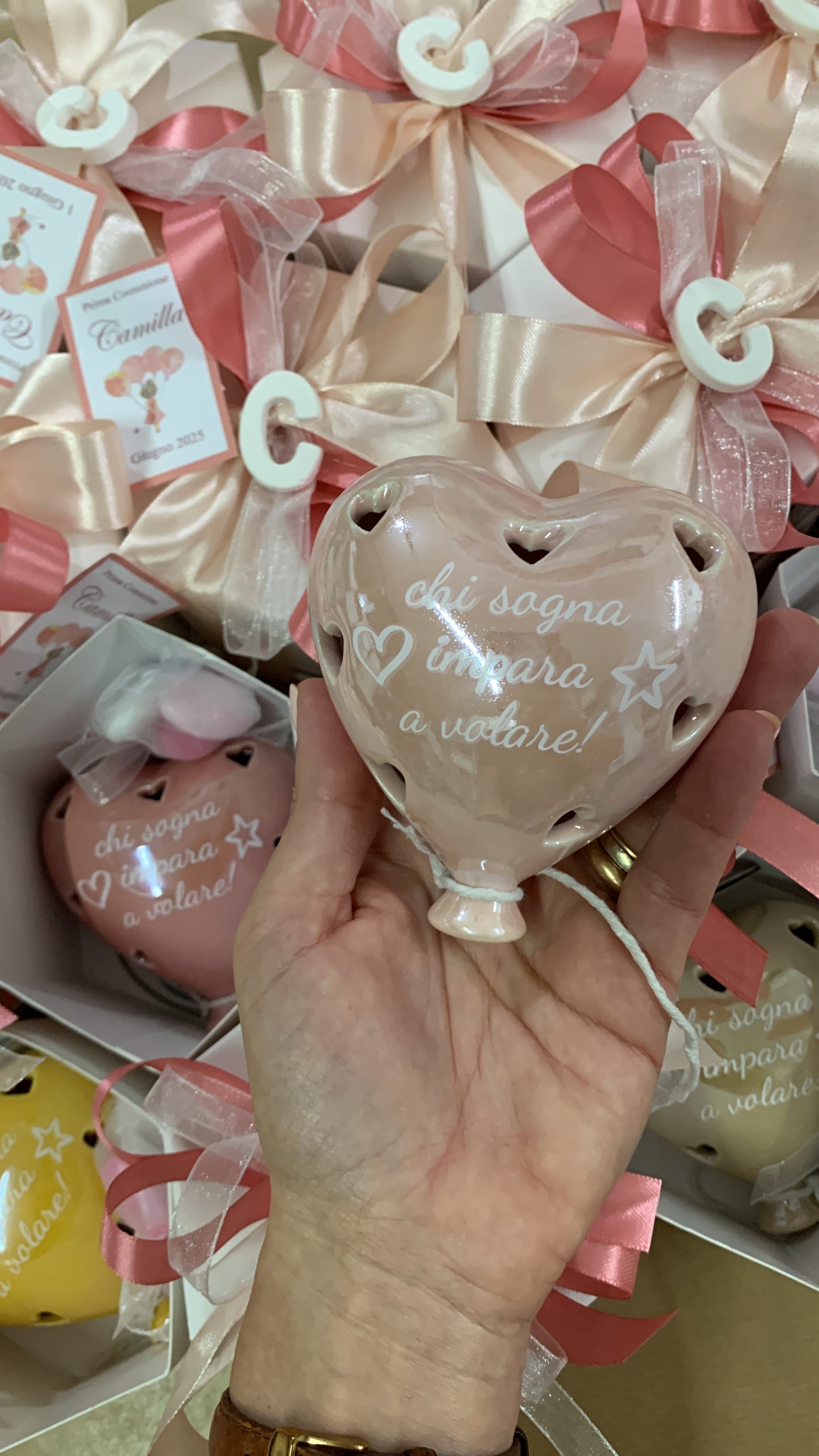 Palloncino cuore led con frase