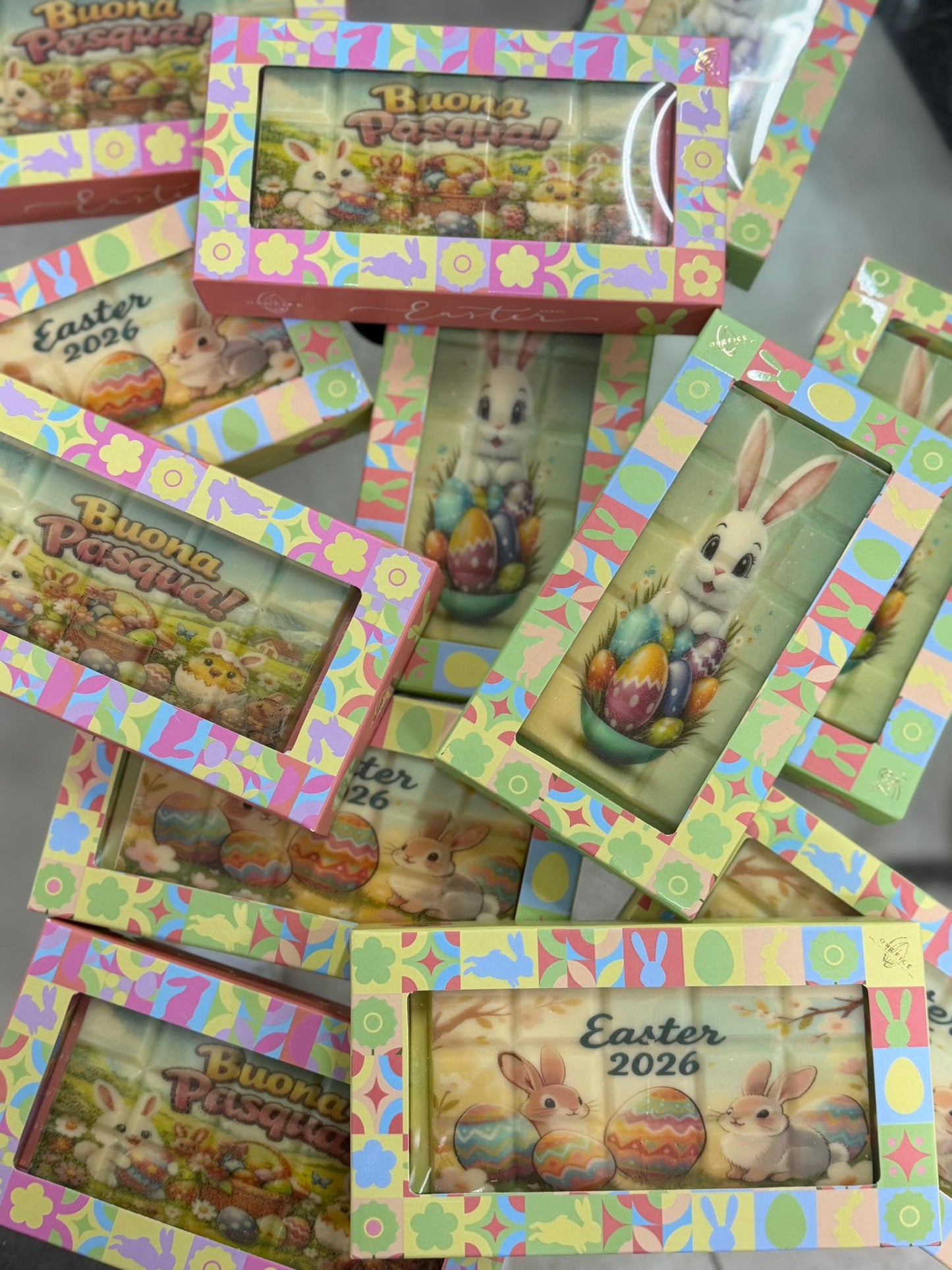 Tavoletta cioccolato Pasqua stampata