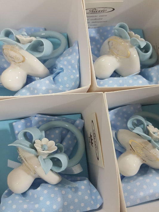 ciucciotto 7cm in porcellana di Capodimonte confezionato