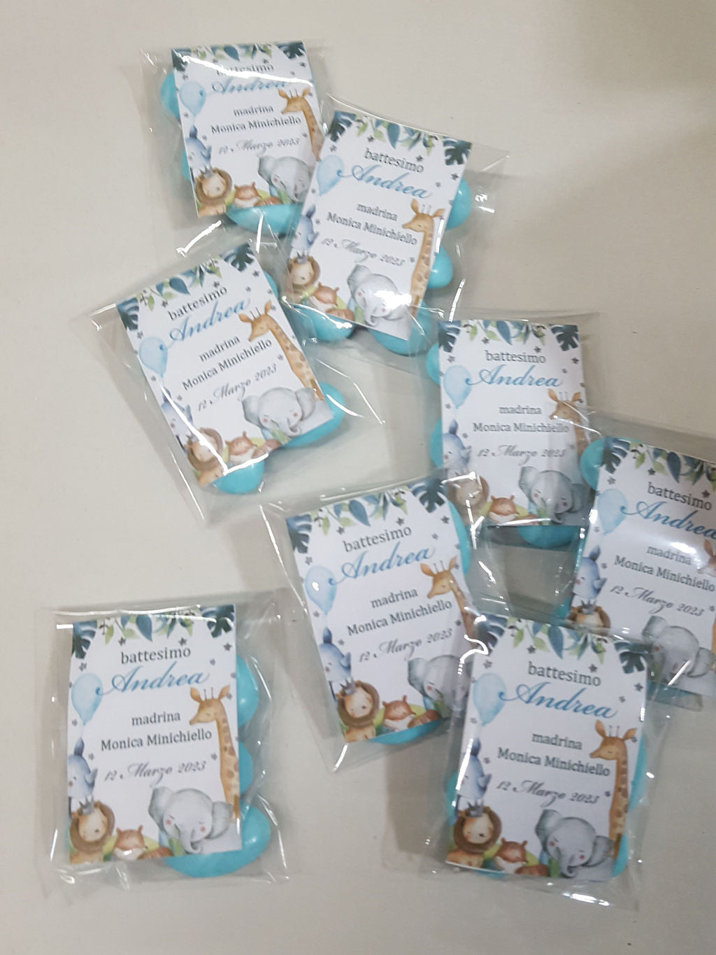 bustine rettangolari con confetti