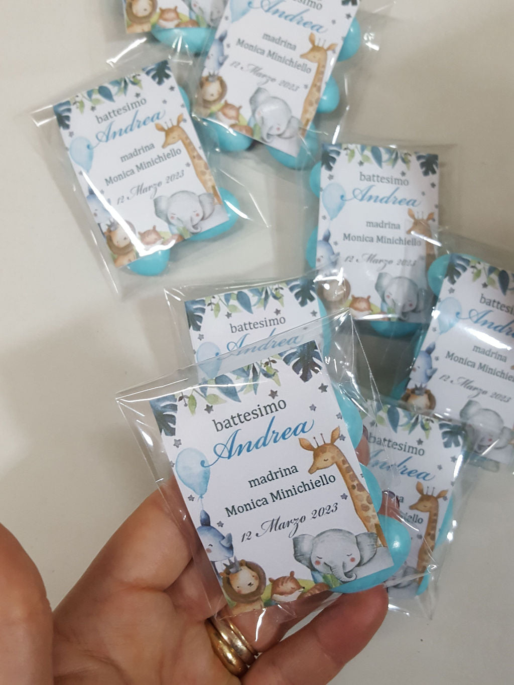bustine rettangolari con confetti