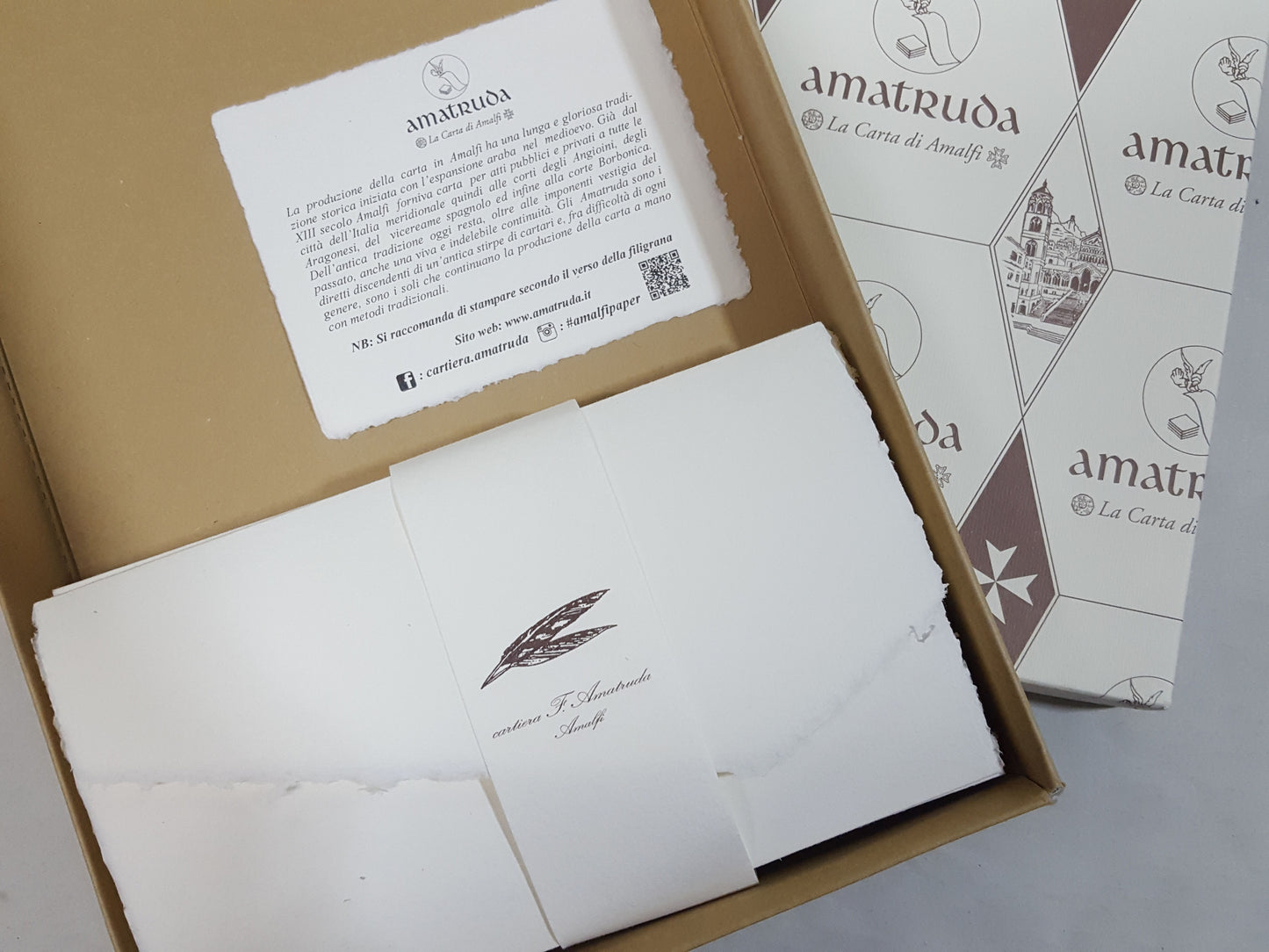 partecipazione carta Amalfi foglio unico