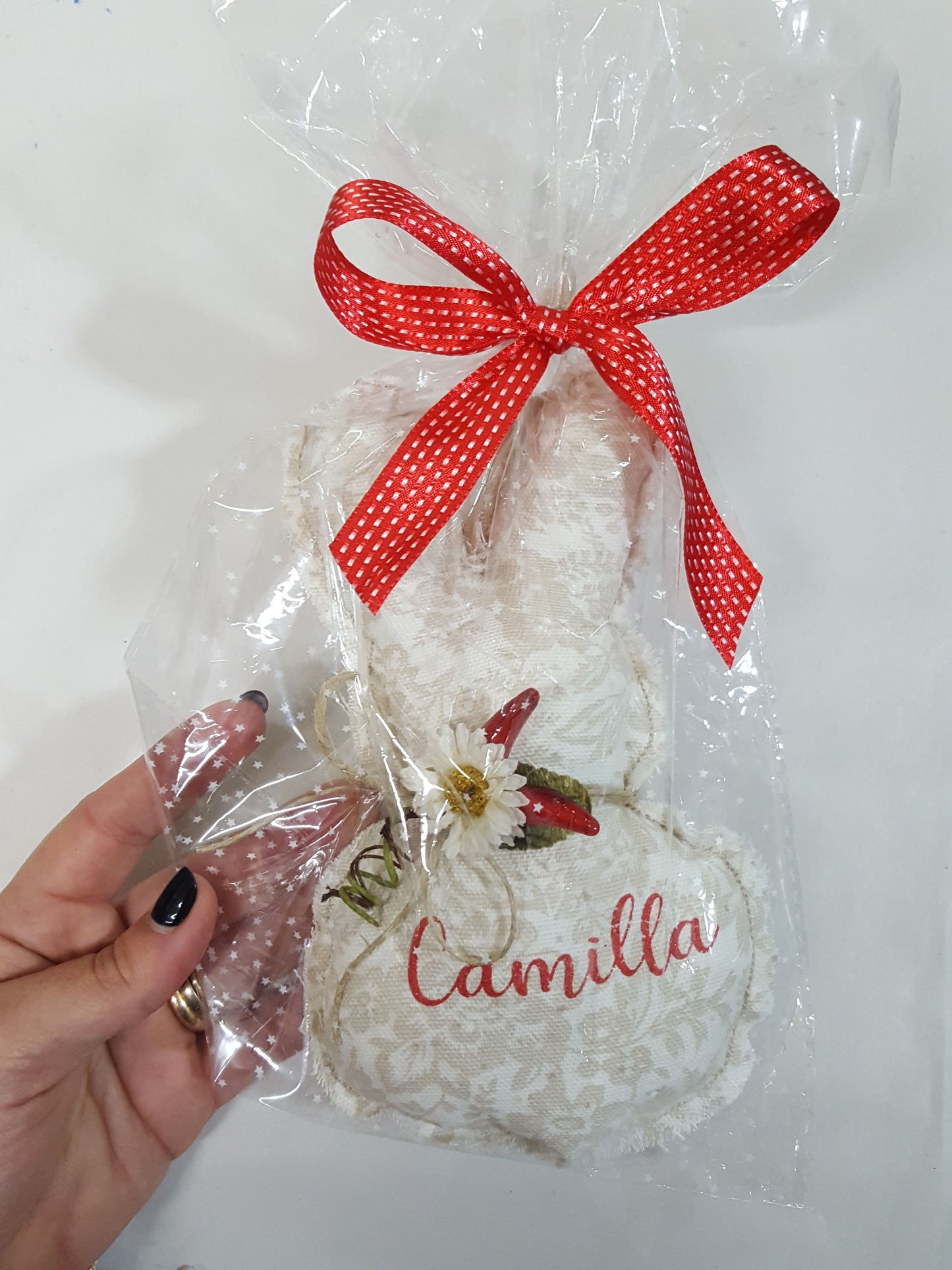 Coniglio in stoffa con nome stampato