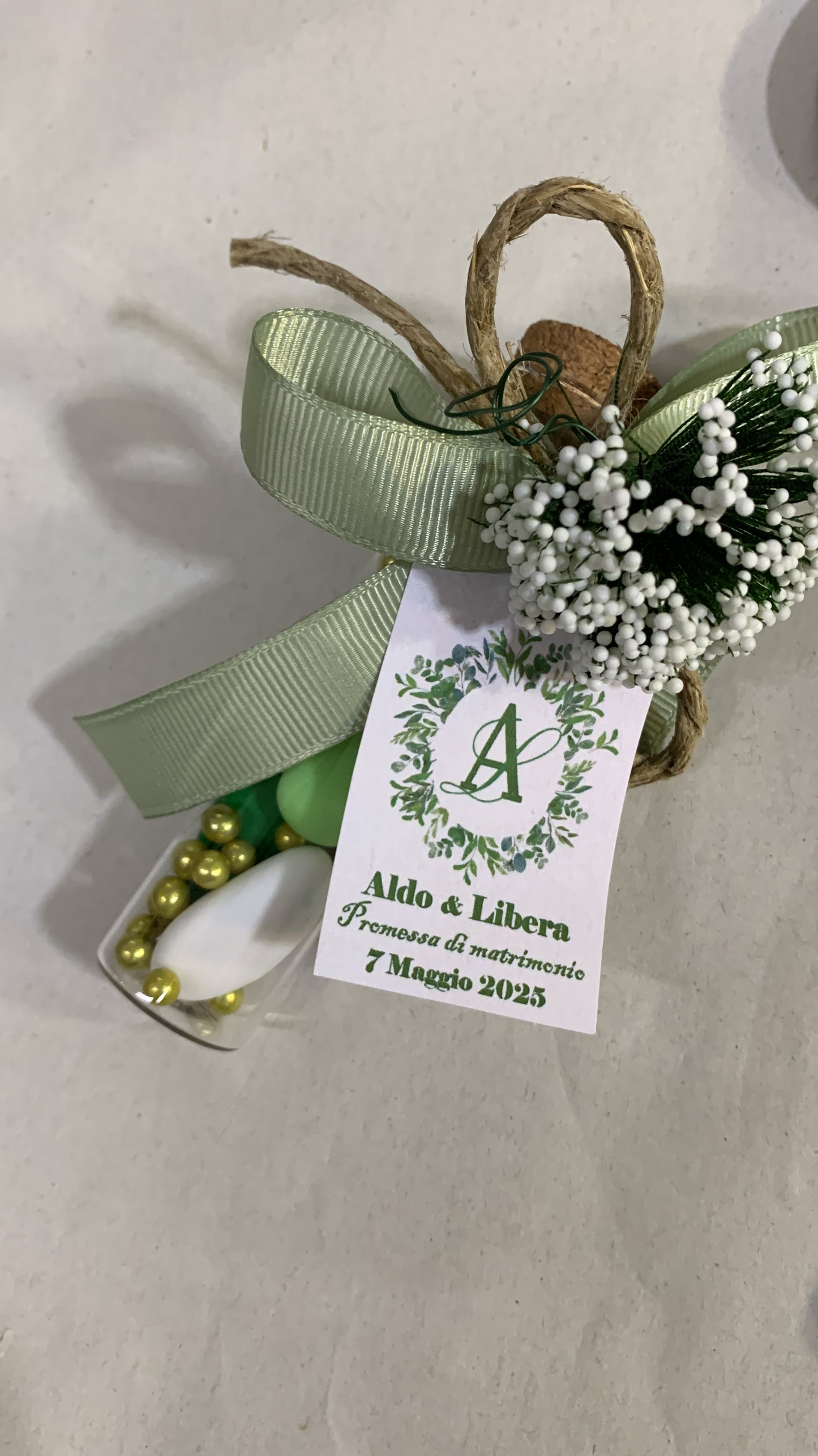 Provetta vetro promessa di matrimonio