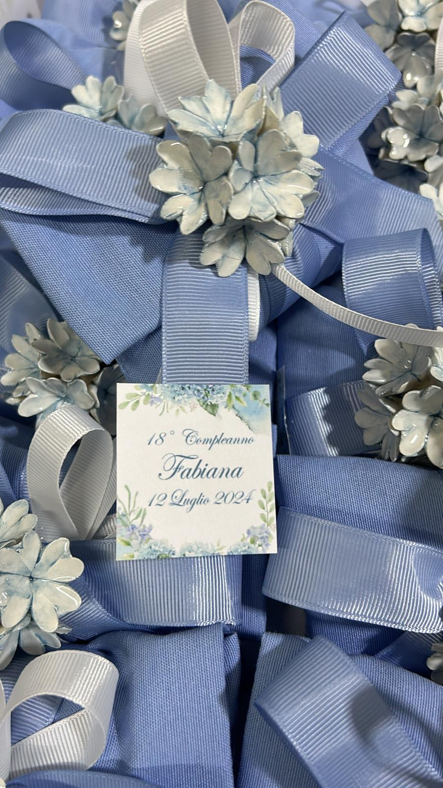 Ortensia su pochette avio compleanno