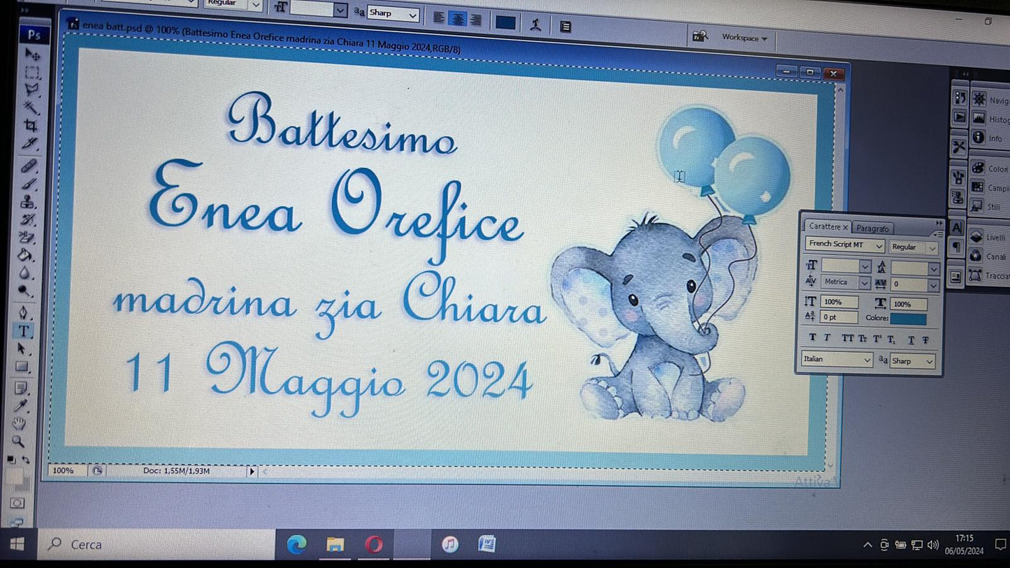 Barattolino in vetro portaconfetti bomboniera baby