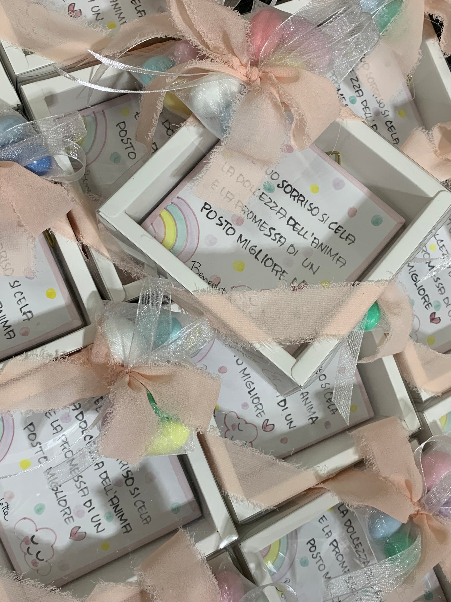 Mattonella Vietri 10x10 in ceramica con frase