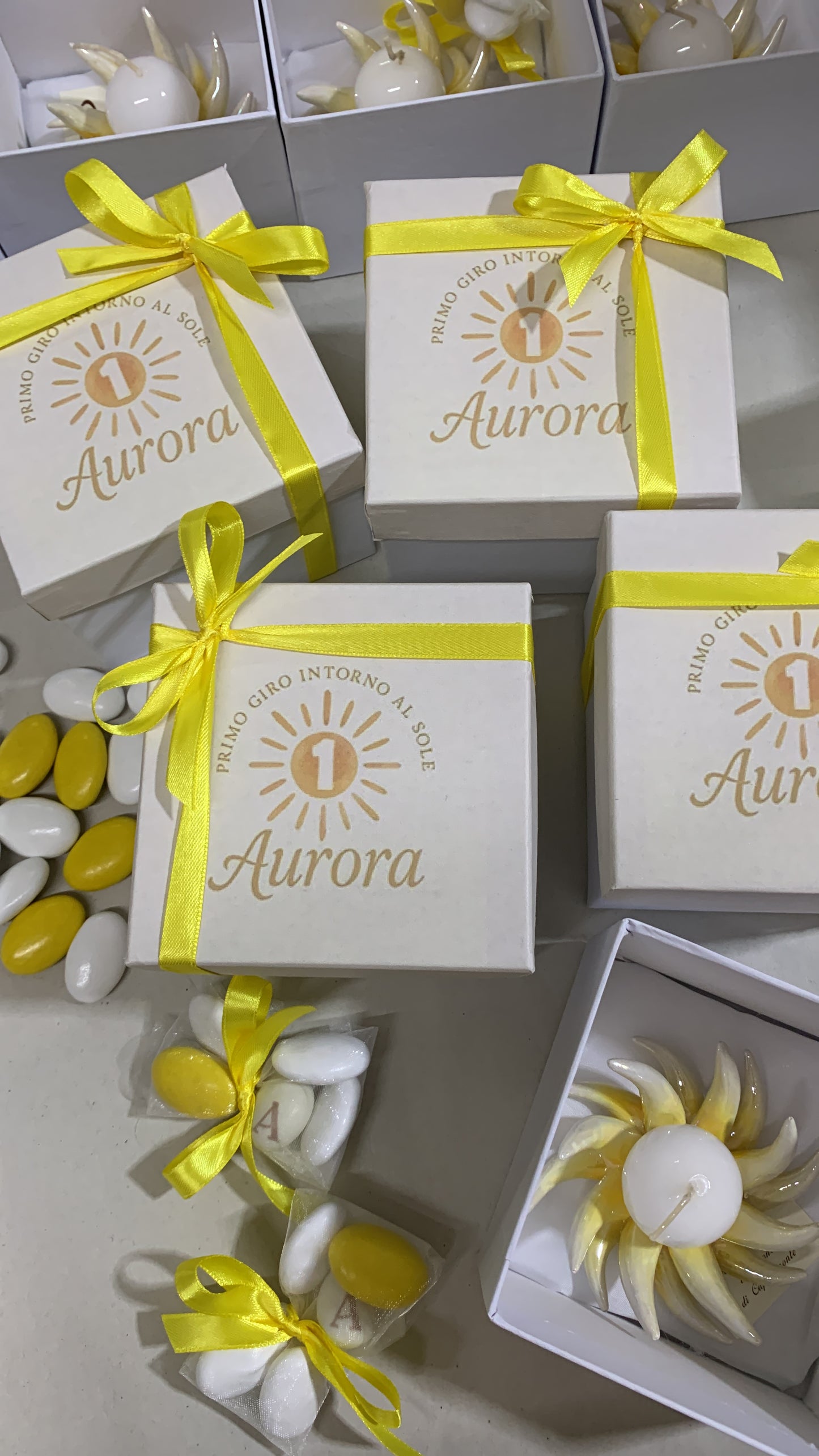 Sole portacandela con scatola stampa personalizzata