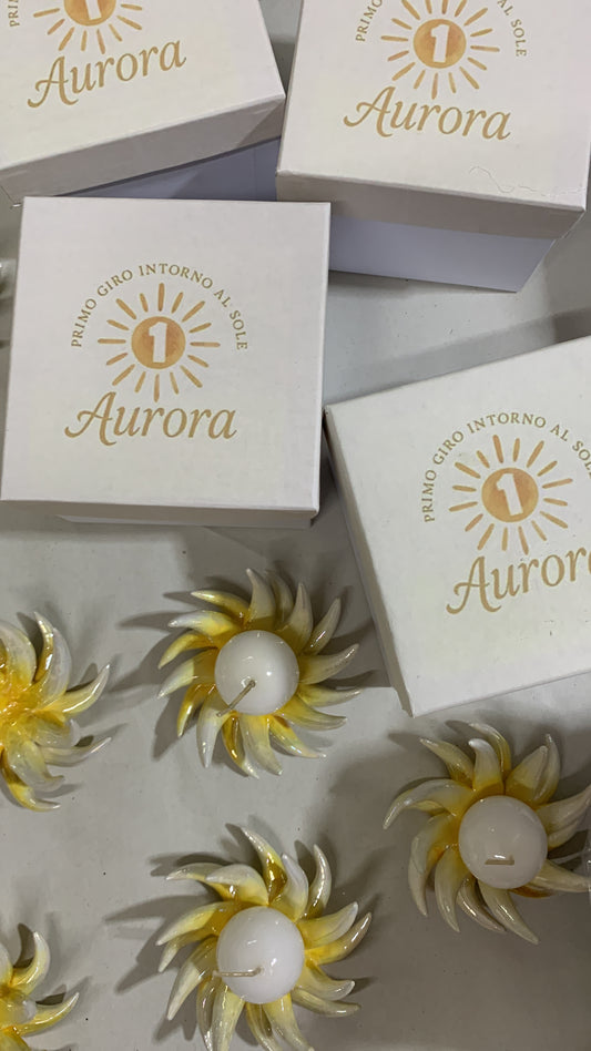 Sole portacandela con scatola stampa personalizzata