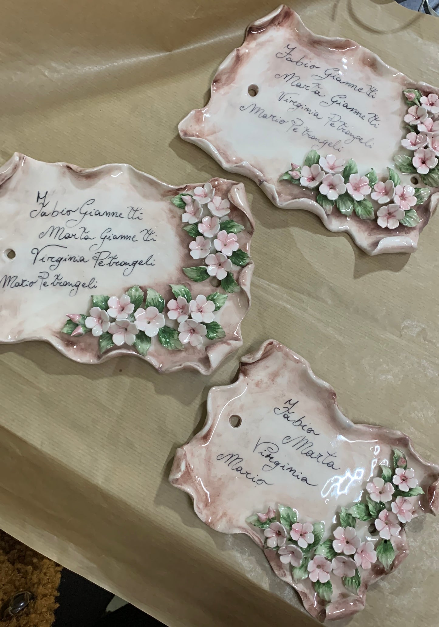 Targhetta ceramica personalizzata