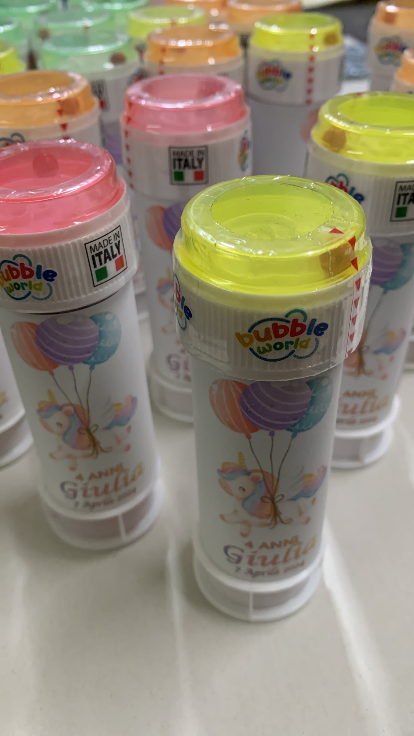 Bolle di sapone con grafica personalizzata