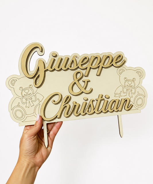 Cake topper interamente personalizzato