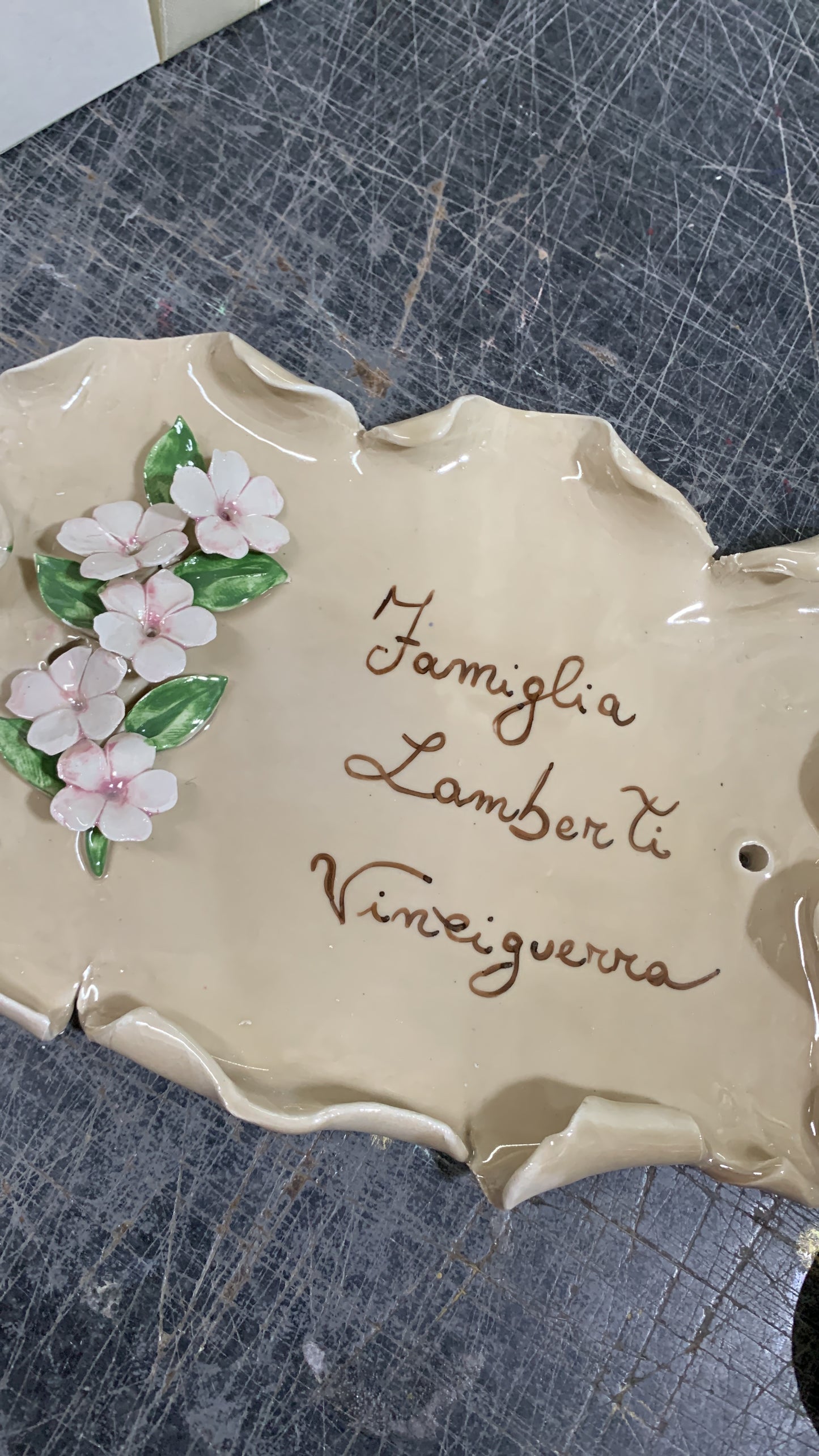 Targhetta ceramica personalizzata