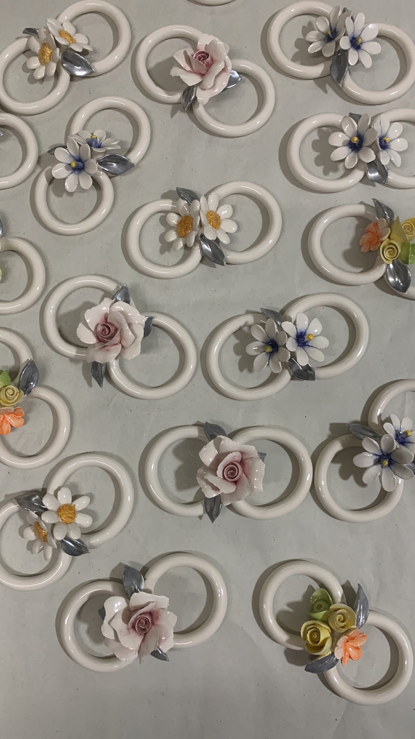 Fedi anniversario in ceramica confezionate
