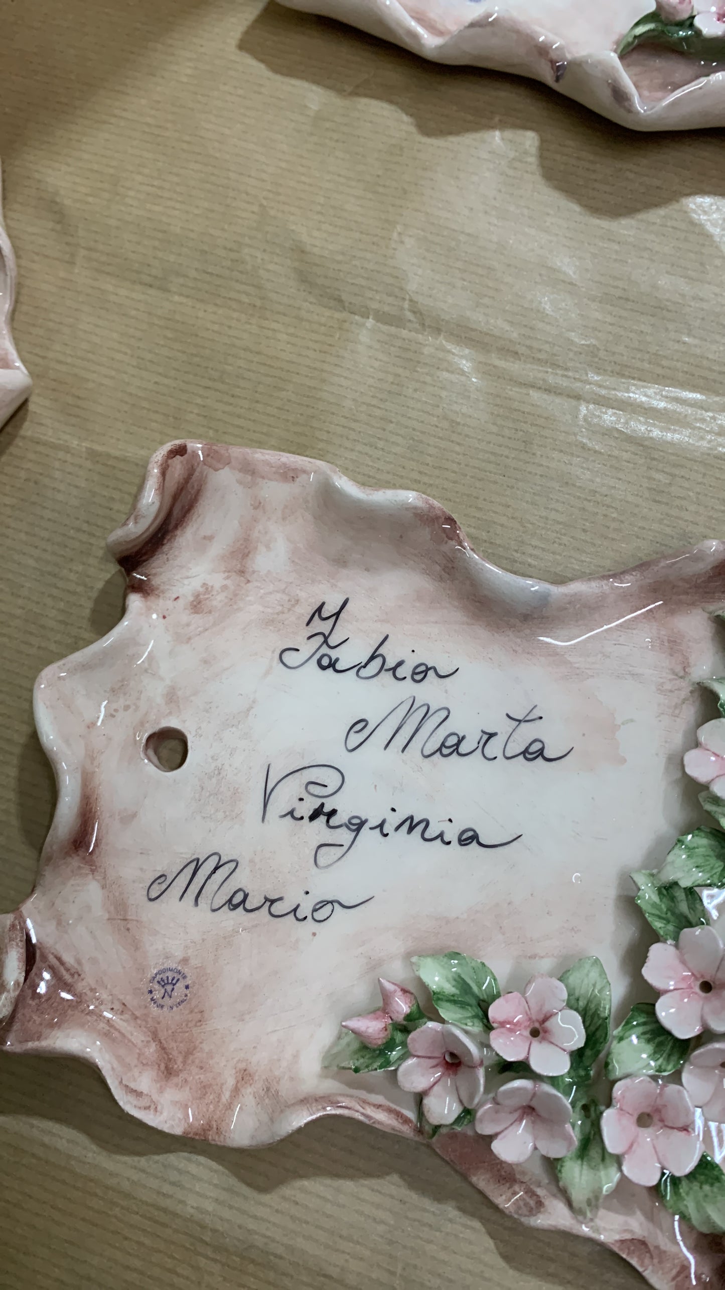Targhetta ceramica personalizzata