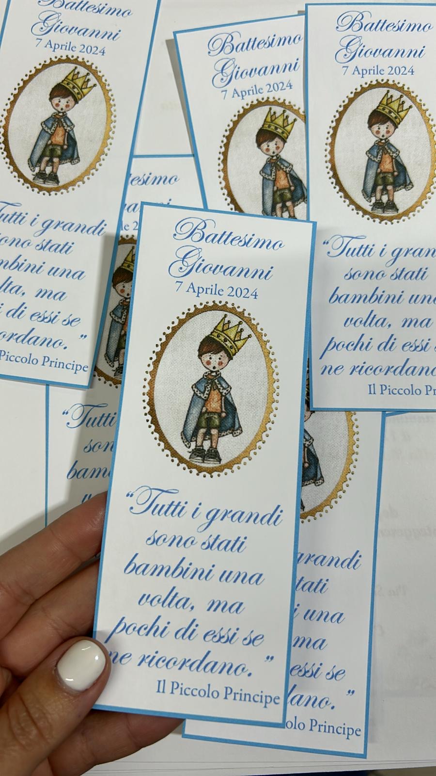 Segnalibro segnaposto con grafica personalizzata