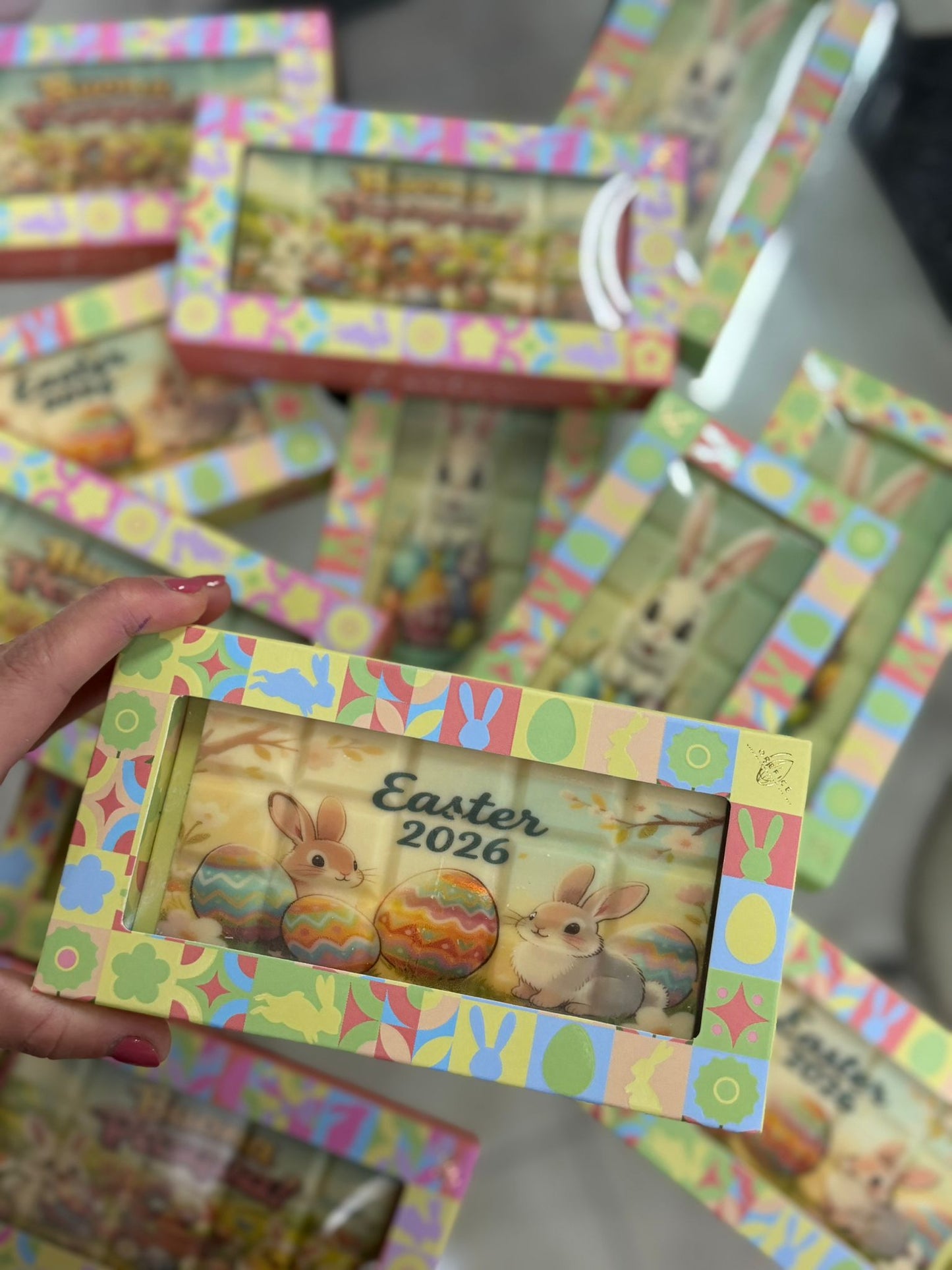 Tavoletta cioccolato Pasqua stampata
