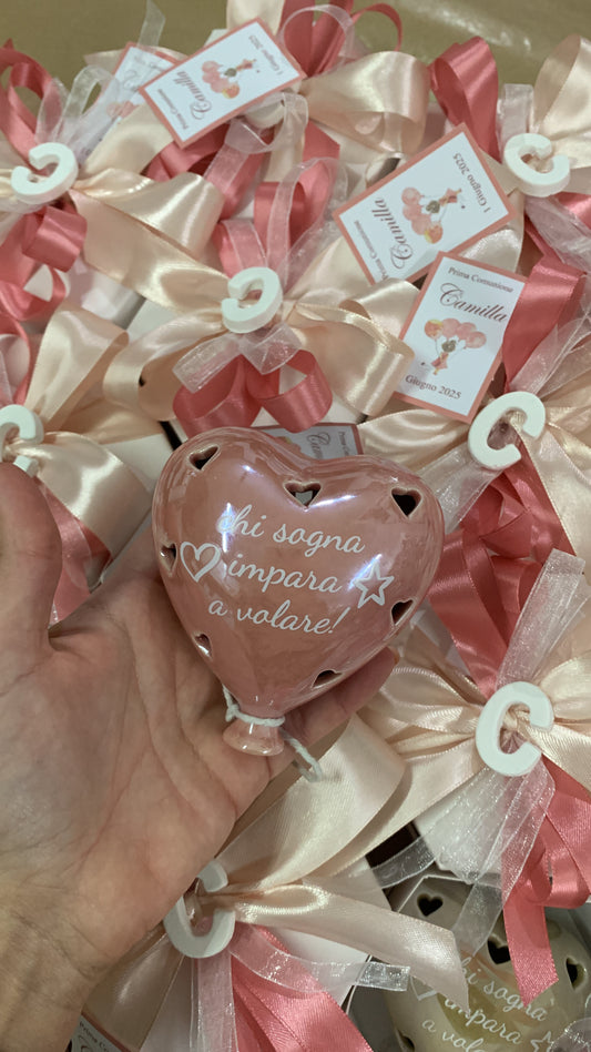 Palloncino cuore led con frase
