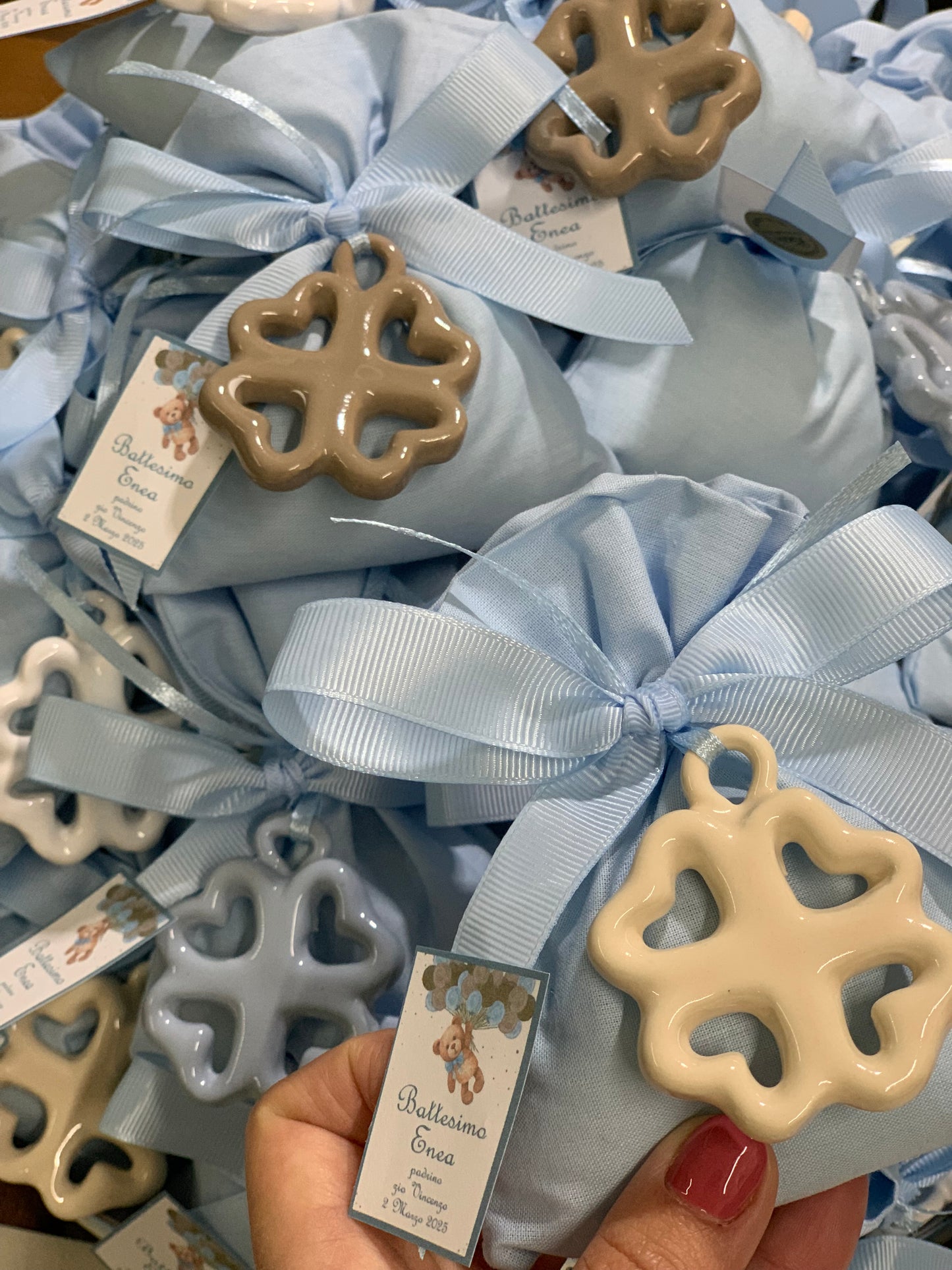 Quadrifoglio appendino su sacchetto