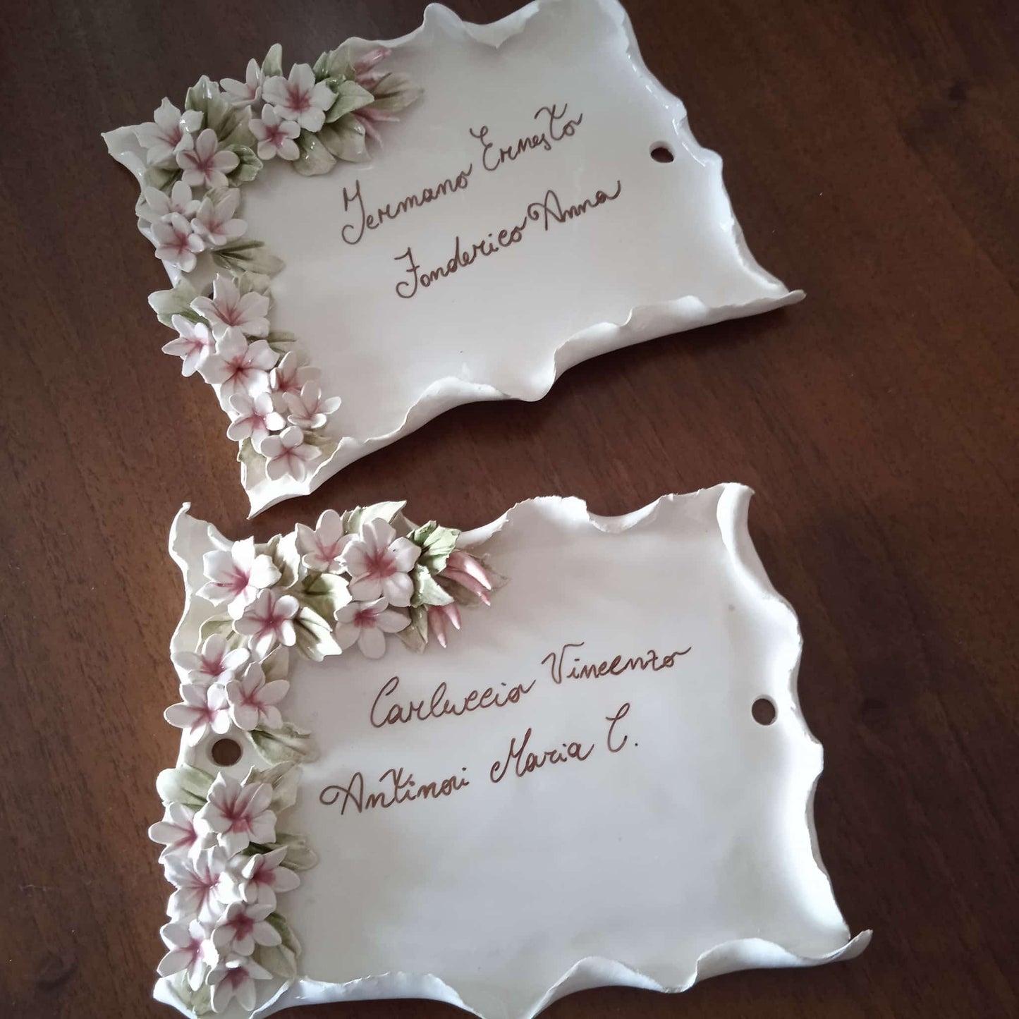 Targhetta ceramica personalizzata
