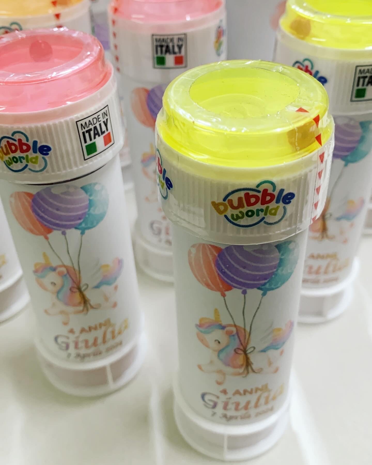Bolle di sapone con grafica personalizzata