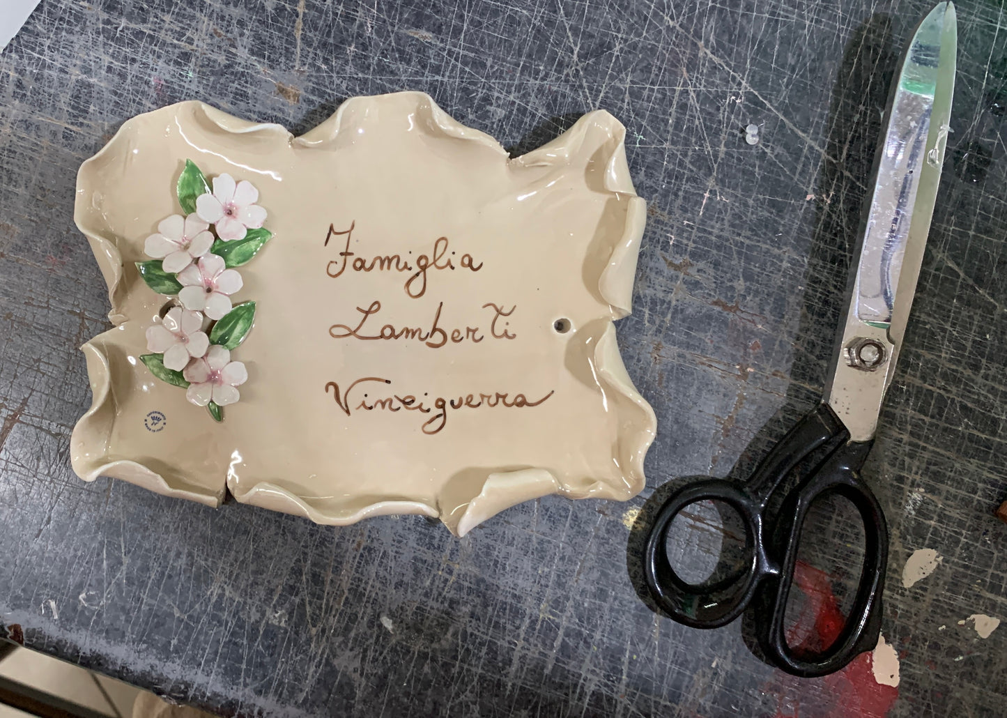 Targhetta ceramica personalizzata