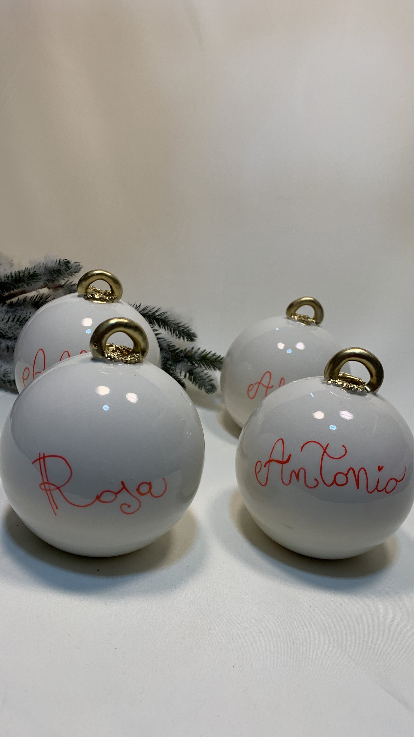 Pallina natalizia 12 cm con scritta