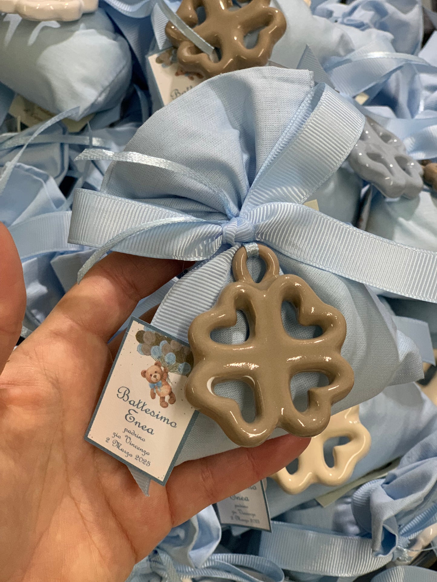 Quadrifoglio appendino su sacchetto