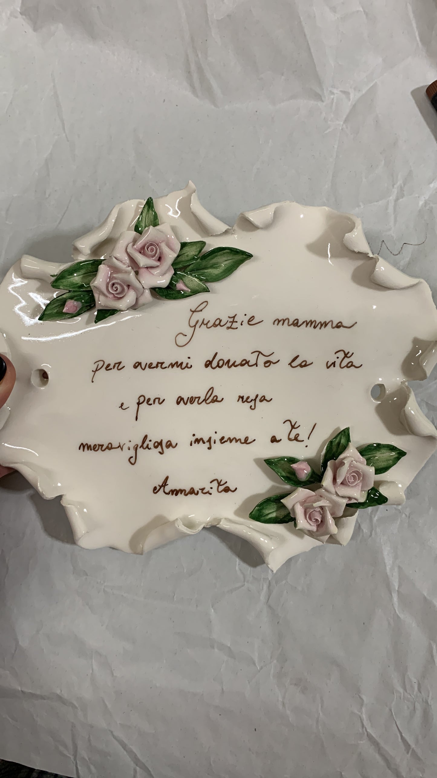 Targhetta ceramica personalizzata