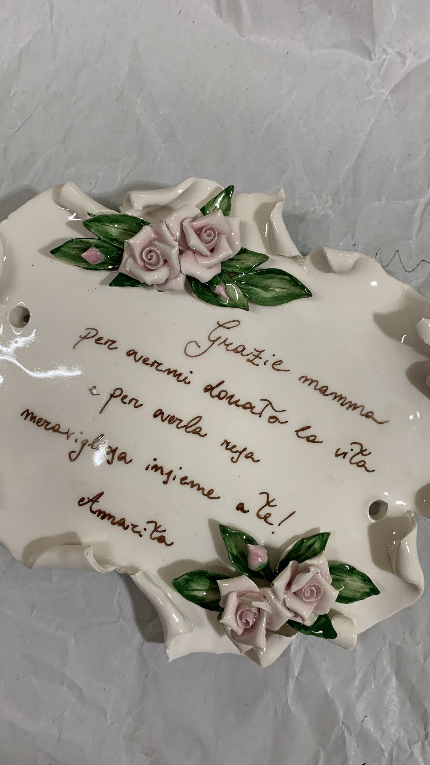 Targhetta ceramica personalizzata