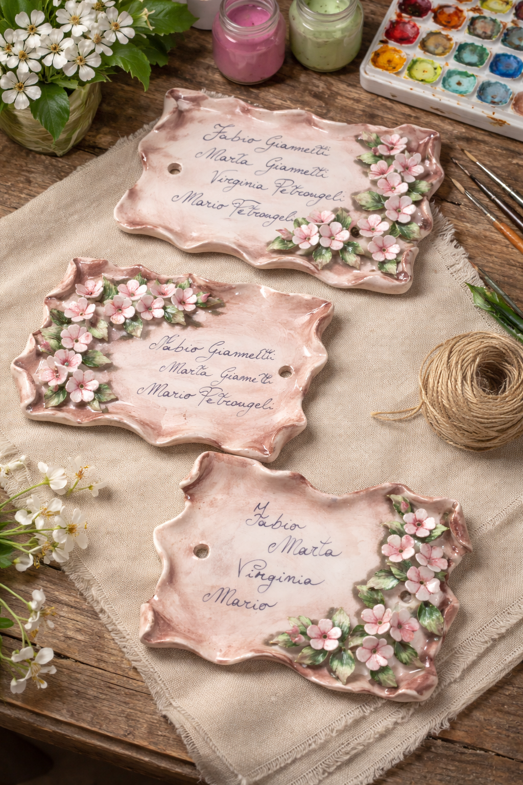 Targhetta ceramica personalizzata