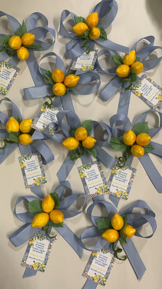 Segnaposto limoni e maioliche