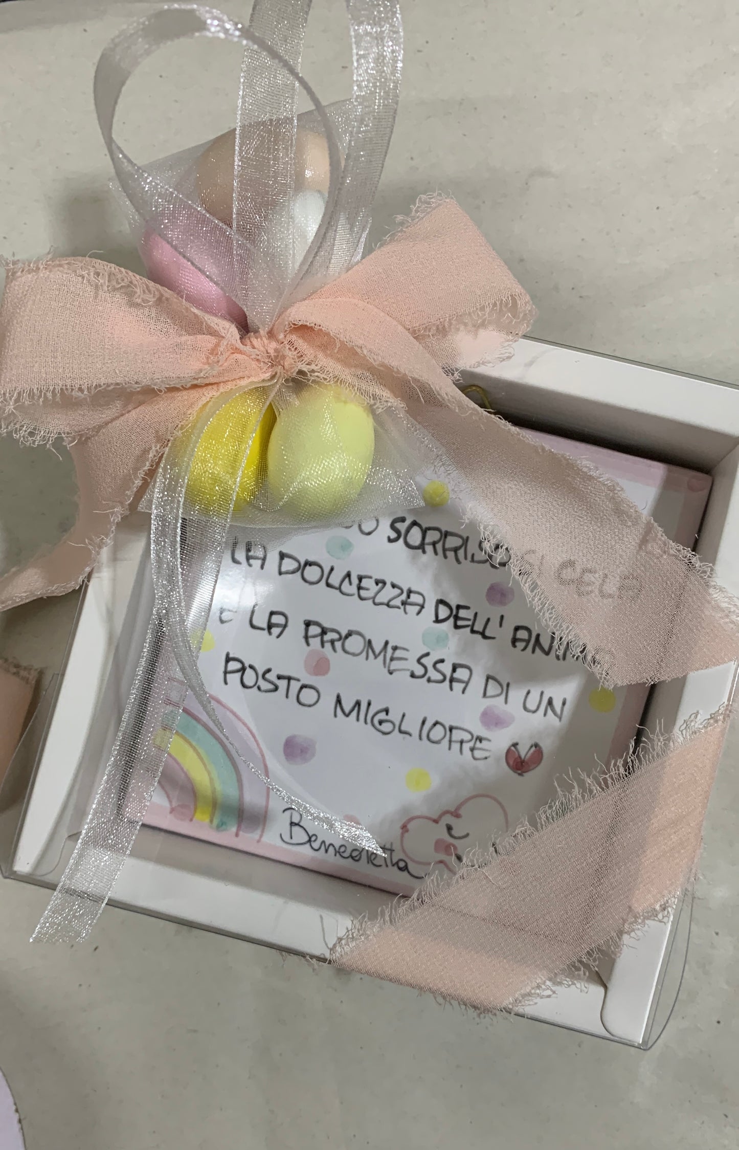 Mattonella Vietri 10x10 in ceramica con frase