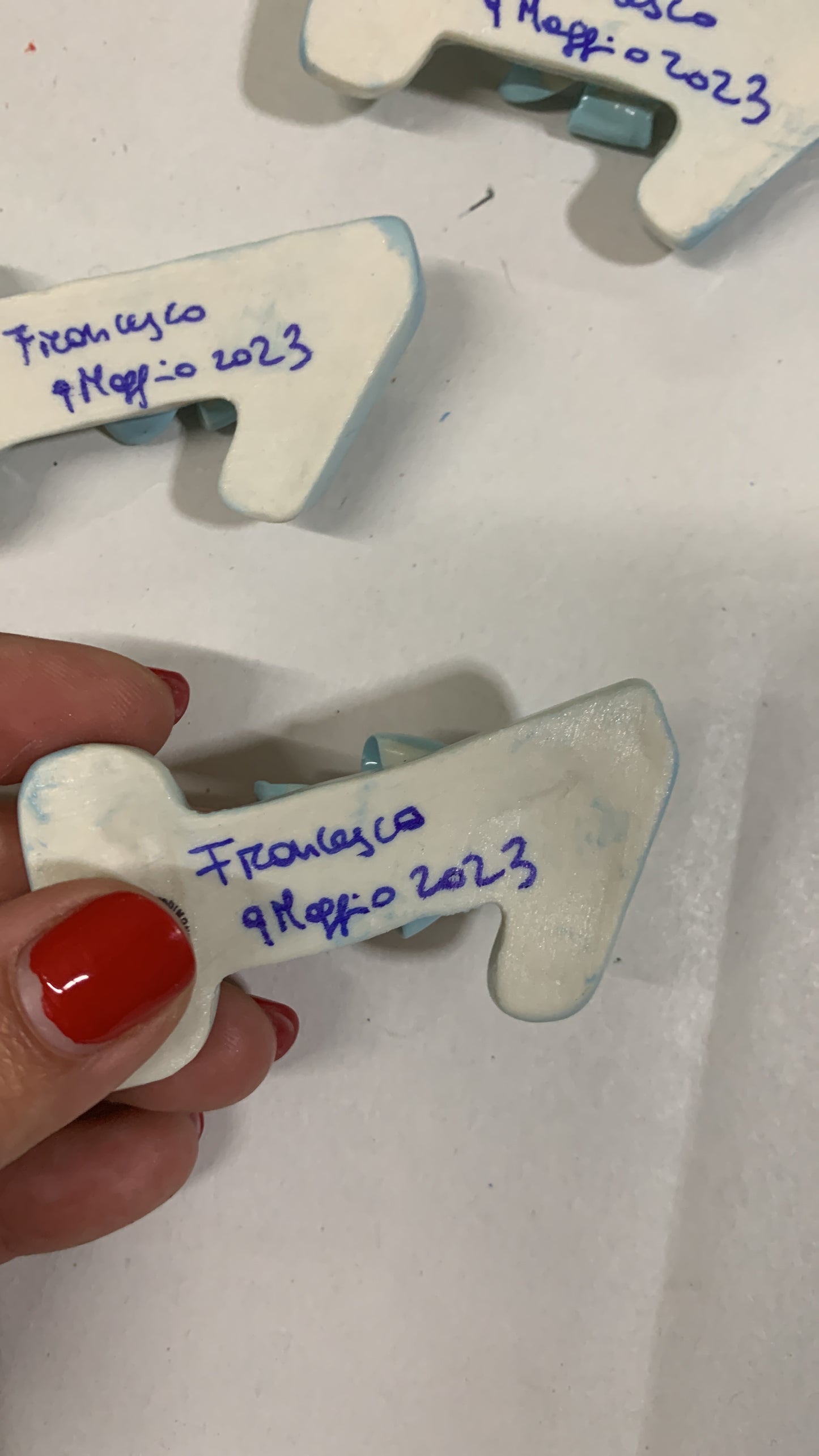 Numero uno in porcellana di Capodimonte fatto a mano confezione inclusa