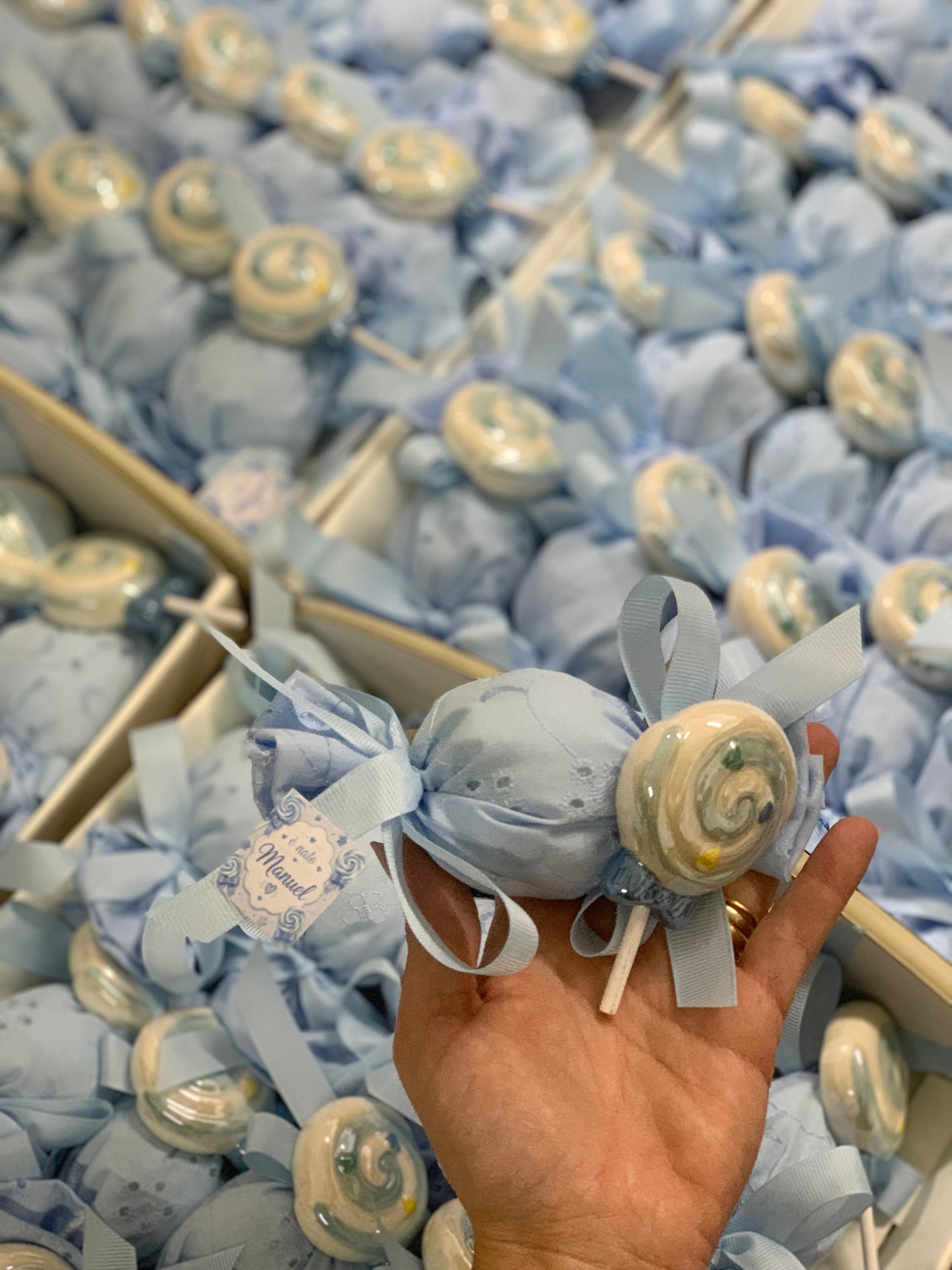 Lollipop magnete su caramella portaconfetti sangallo