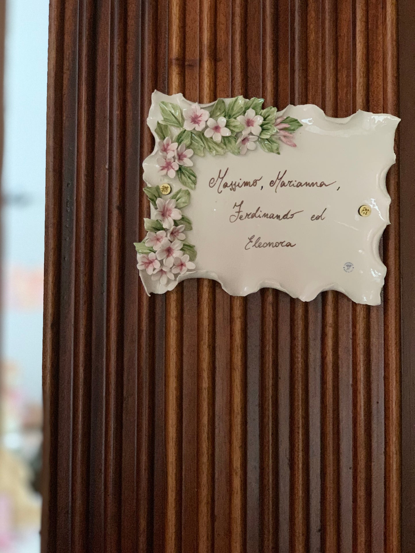 Targhetta ceramica personalizzata