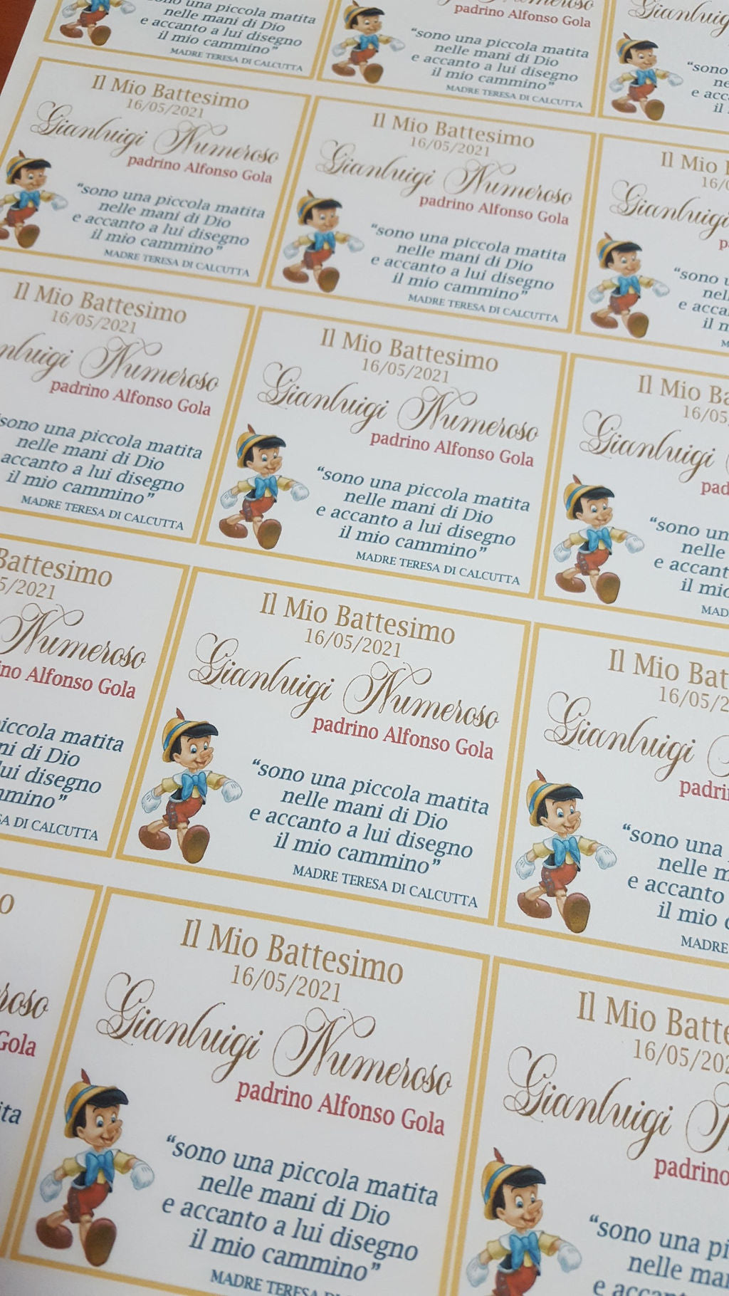 pinocchio confezionato