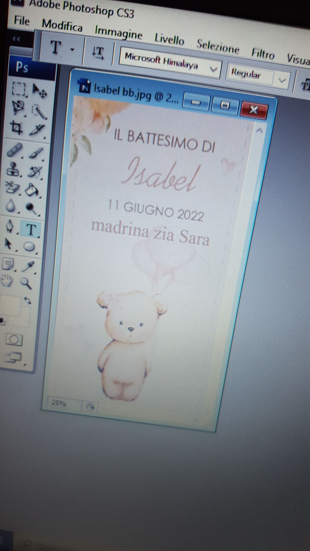 Bigliettini baby stampati