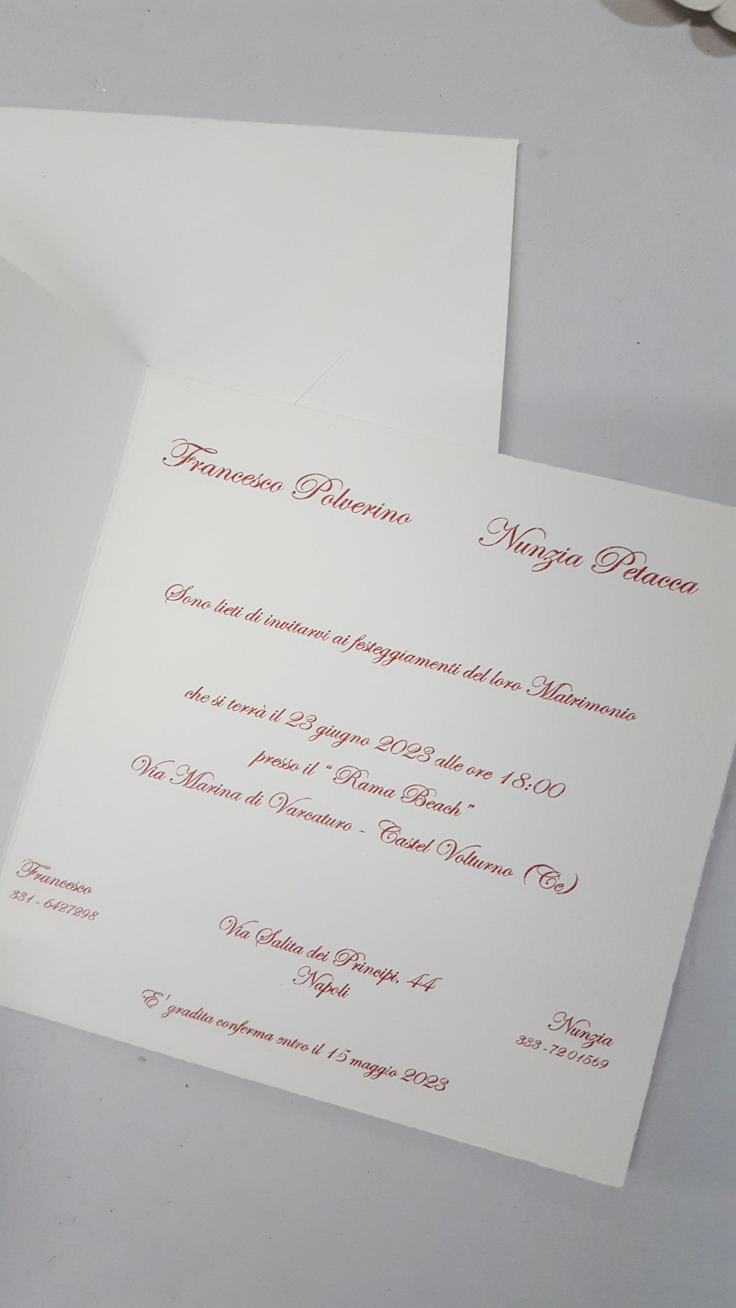 Partecipazione con grafica a scelta