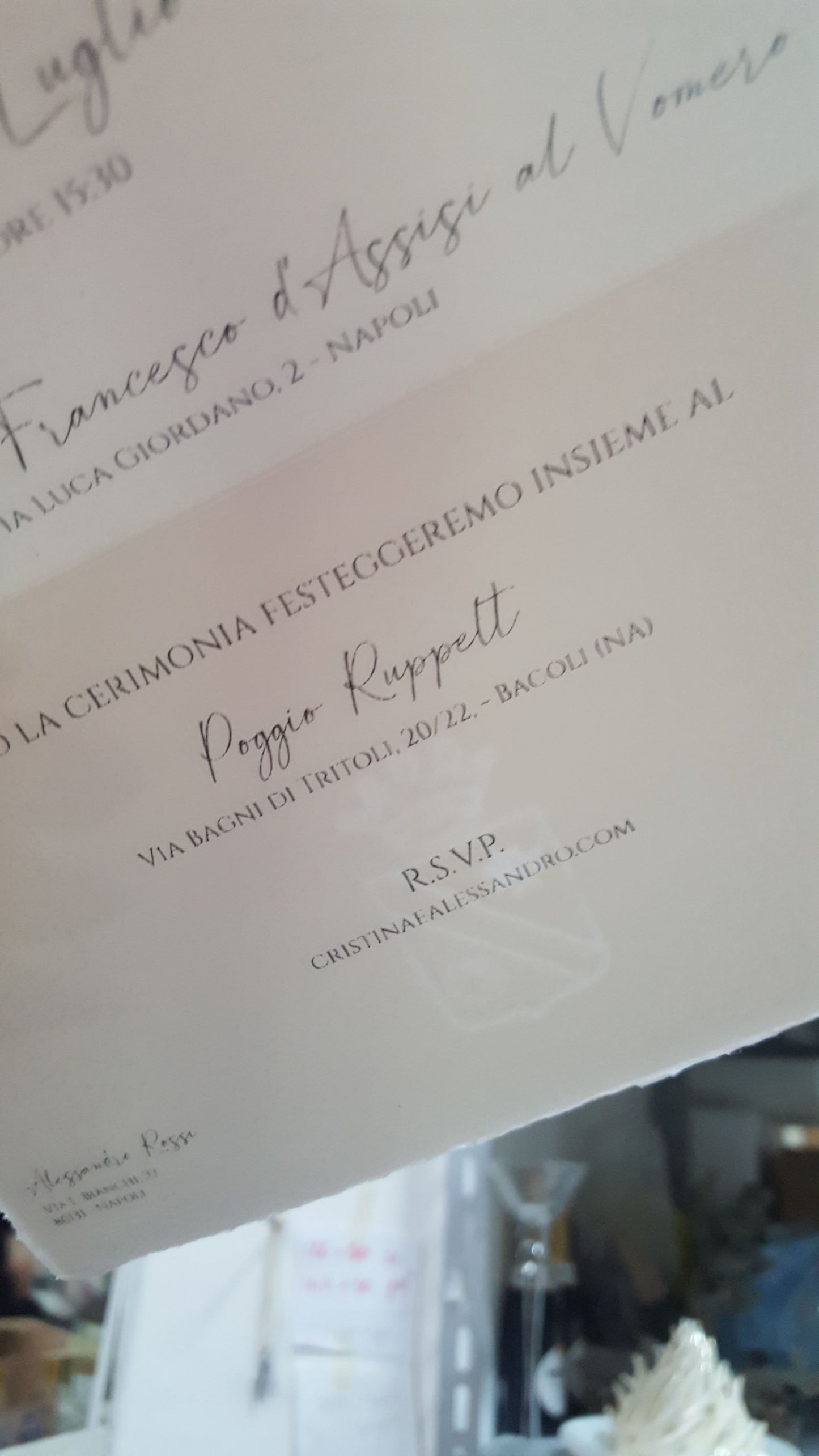 Partecipazione in carta Amalfi con sigillo